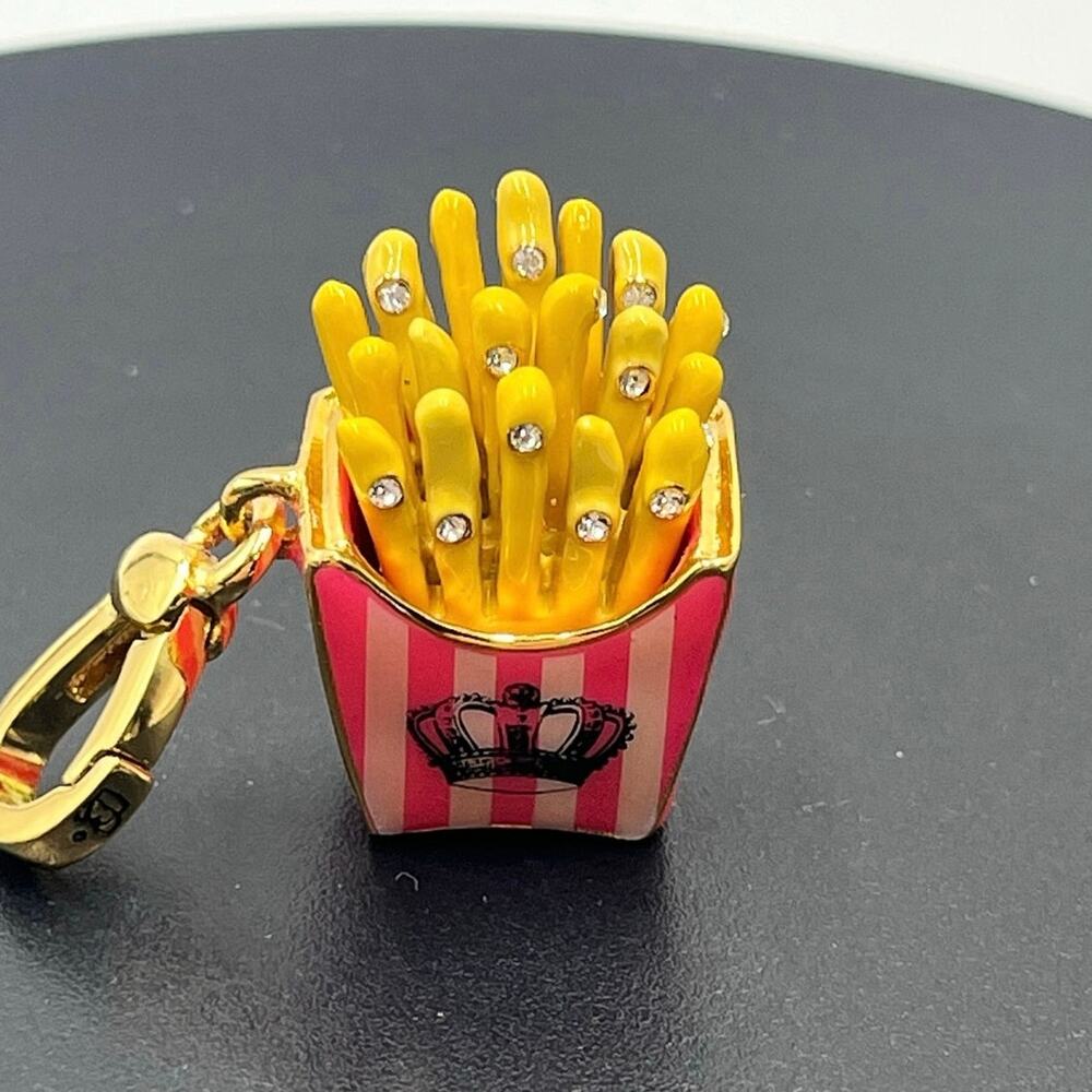 Juicy Couture Signed Retired Collectible French Fries Crystal Salt charm‎